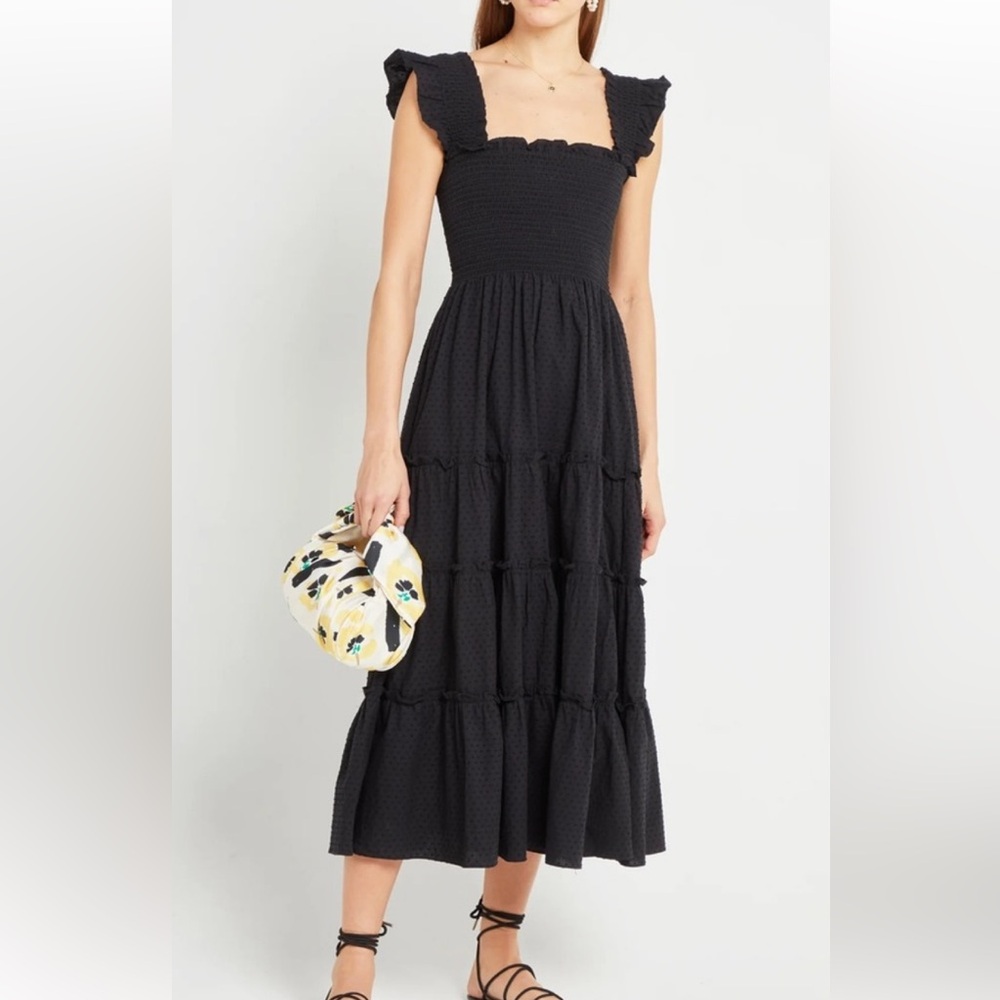 Few Moda Kourtney Calypso Maxi Nap Dress in Black Dot Size M